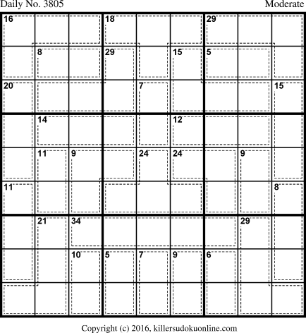 Killer Sudoku for 5/19/2016