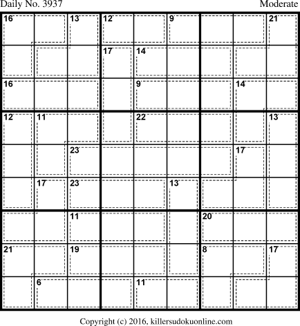 Killer Sudoku for 9/28/2016