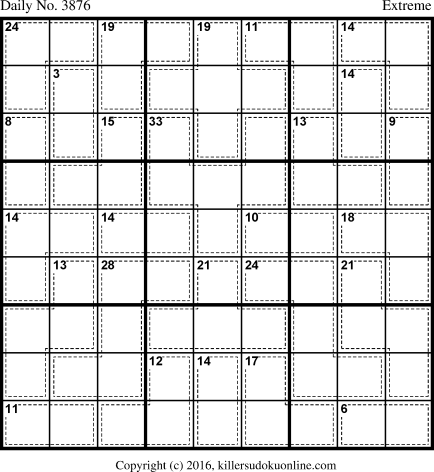 Killer Sudoku for 7/29/2016