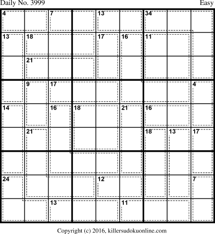 Killer Sudoku for 11/29/2016