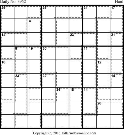 Killer Sudoku for 10/13/2016