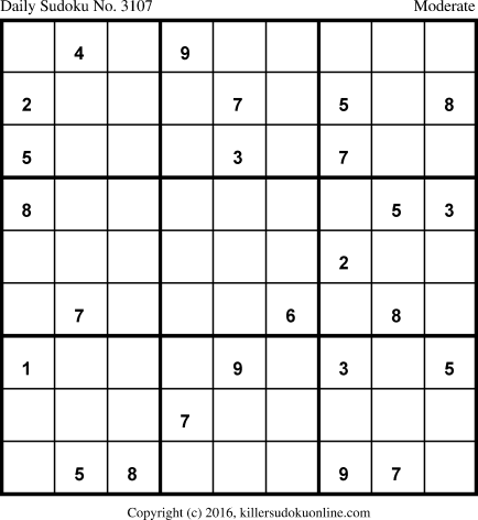 Killer Sudoku for 9/4/2016