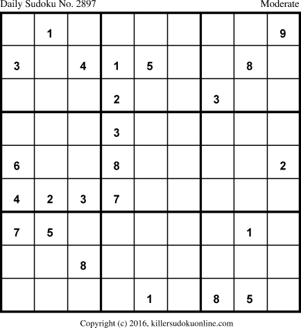 Killer Sudoku for 2/7/2016