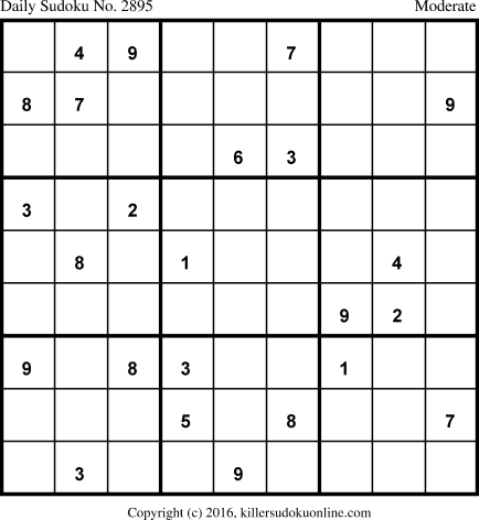Killer Sudoku for 2/5/2016