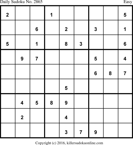 Killer Sudoku for 1/6/2016