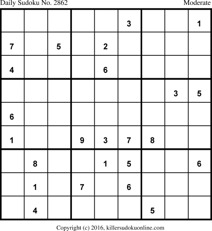Killer Sudoku for 1/3/2016