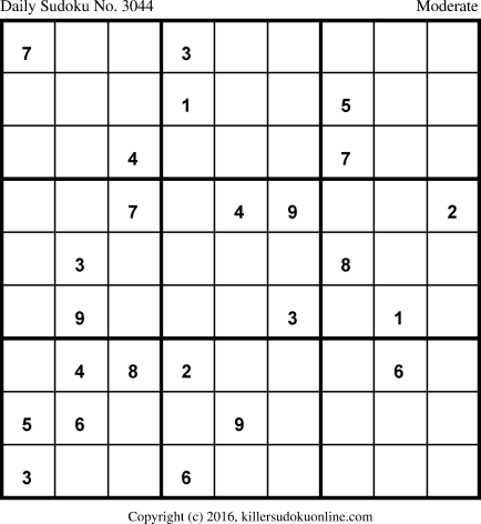 Killer Sudoku for 7/3/2016