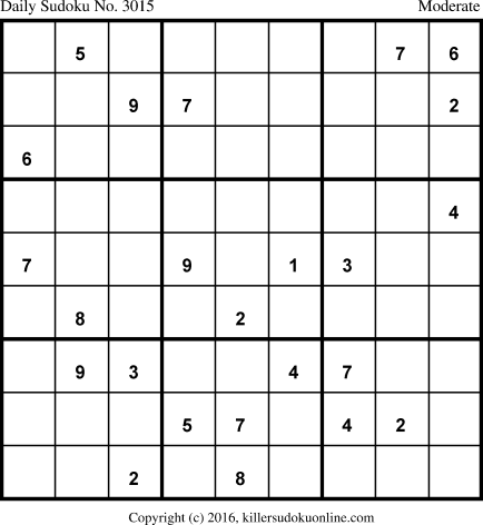 Killer Sudoku for 6/4/2016
