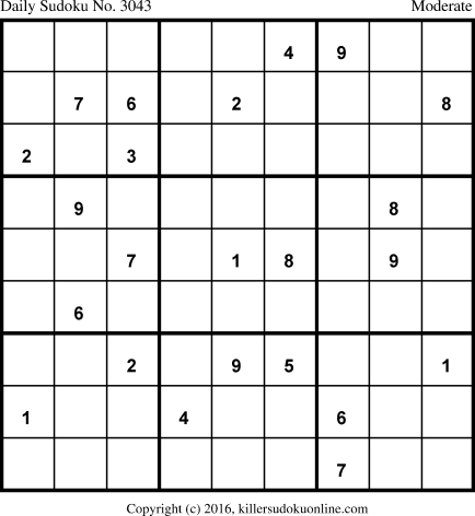 Killer Sudoku for 7/2/2016