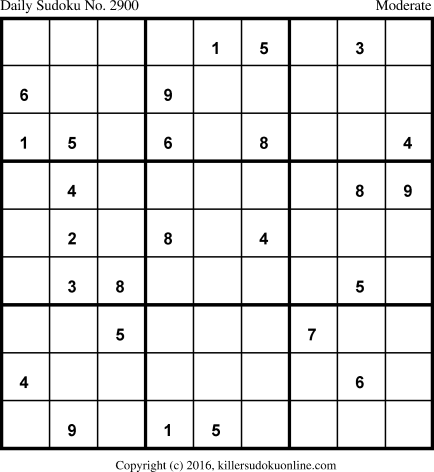 Killer Sudoku for 2/10/2016