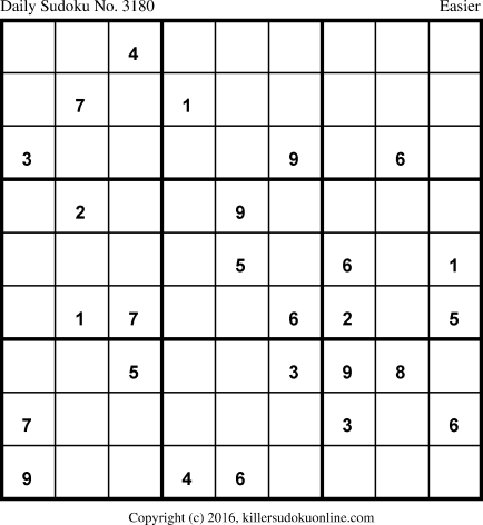 Killer Sudoku for 11/16/2016