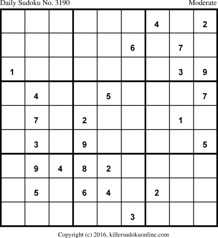 Killer Sudoku for 11/26/2016