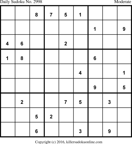 Killer Sudoku for 5/18/2016