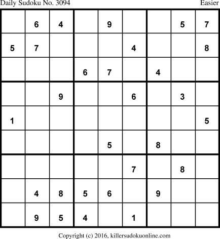 Killer Sudoku for 8/22/2016