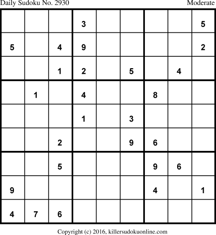 Killer Sudoku for 3/11/2016
