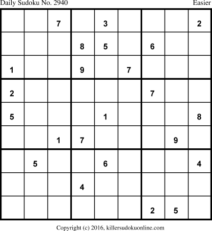 Killer Sudoku for 3/21/2016