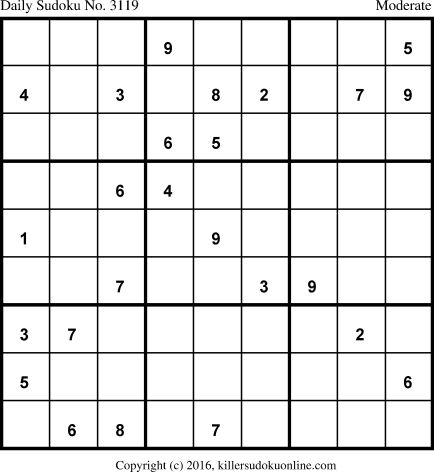 Killer Sudoku for 9/16/2016