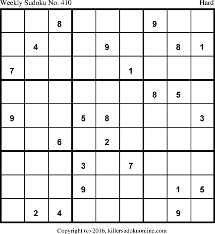 Killer Sudoku for 1/11/2016
