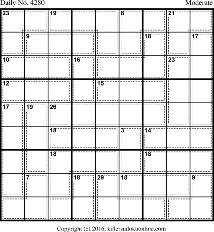 Killer Sudoku for 9/6/2017