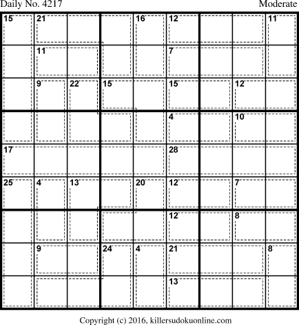 Killer Sudoku for 7/5/2017
