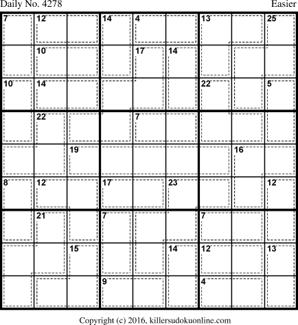 Killer Sudoku for 9/4/2017