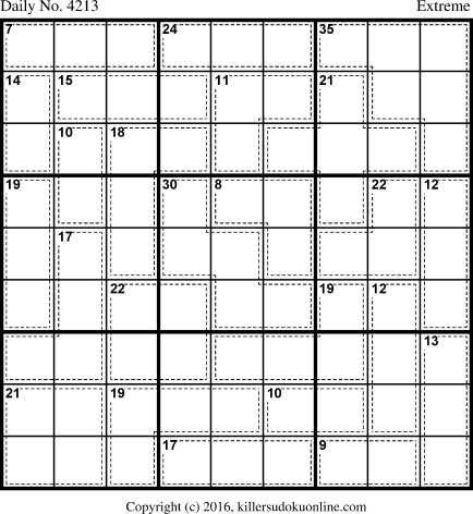 Killer Sudoku for 7/1/2017