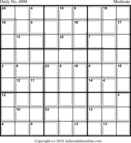 Killer Sudoku for 3/8/2017