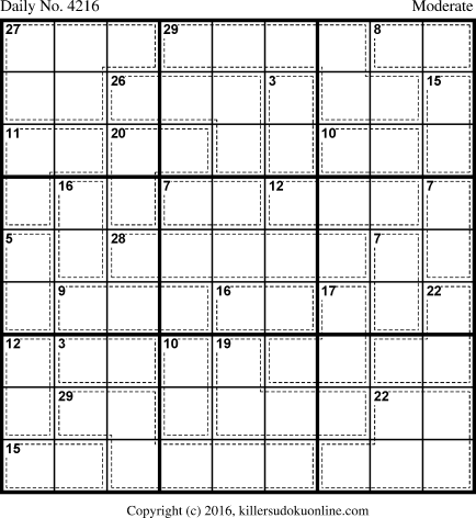 Killer Sudoku for 7/4/2017