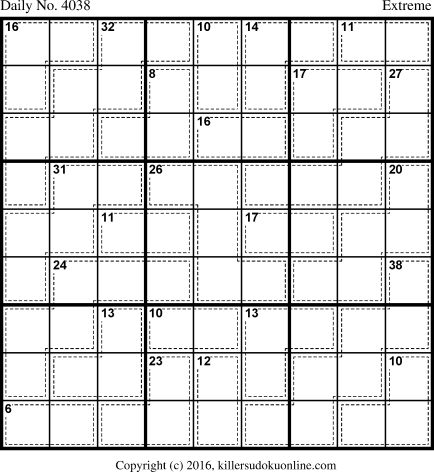 Killer Sudoku for 1/7/2017