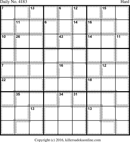 Killer Sudoku for 6/1/2017