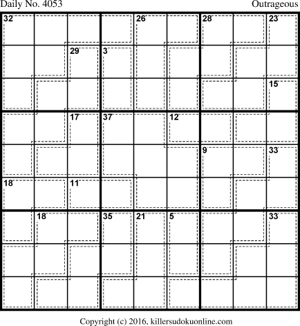 Killer Sudoku for 1/22/2017