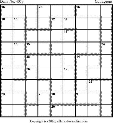 Killer Sudoku for 2/11/2017
