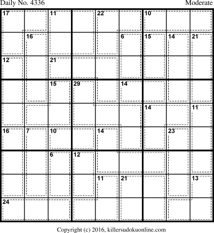 Killer Sudoku for 11/1/2017