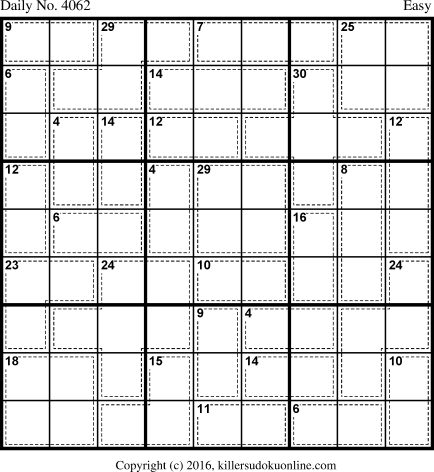 Killer Sudoku for 1/31/2017