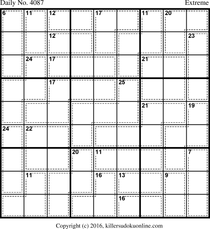 Killer Sudoku for 2/25/2017