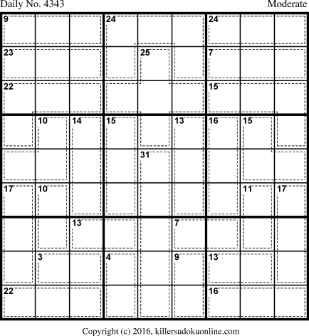 Killer Sudoku for 11/8/2017