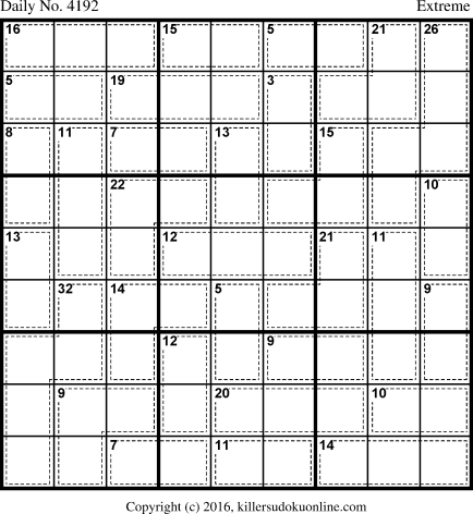 Killer Sudoku for 6/10/2017