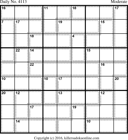 Killer Sudoku for 3/23/2017