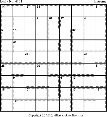 Killer Sudoku for 4/30/2017
