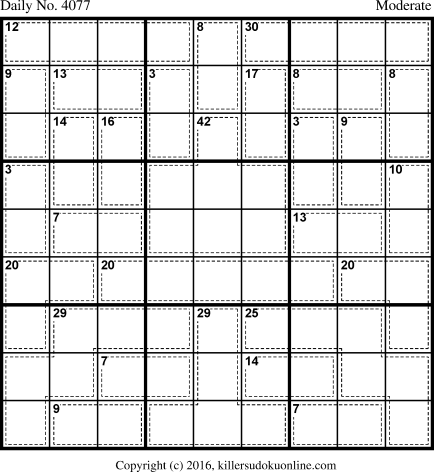 Killer Sudoku for 2/15/2017