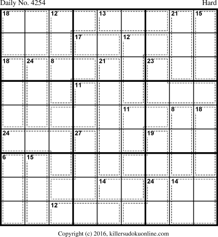 Killer Sudoku for 8/11/2017