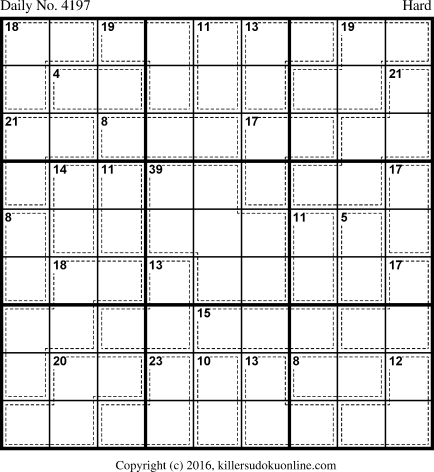 Killer Sudoku for 6/15/2017