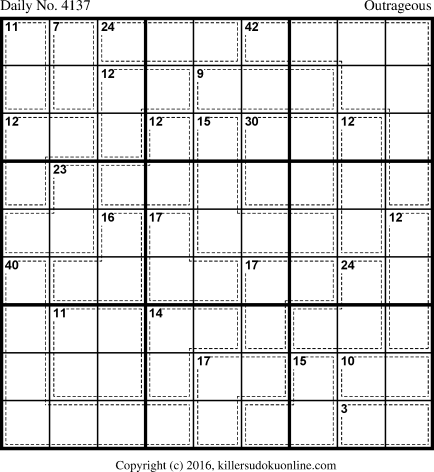 Killer Sudoku for 4/16/2017
