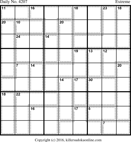 Killer Sudoku for 6/25/2017
