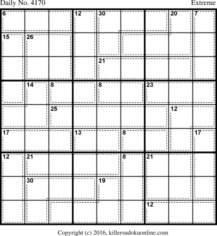 Killer Sudoku for 5/19/2017