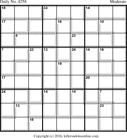 Killer Sudoku for 8/15/2017