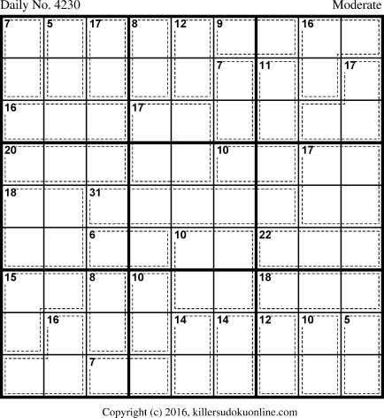 Killer Sudoku for 7/18/2017