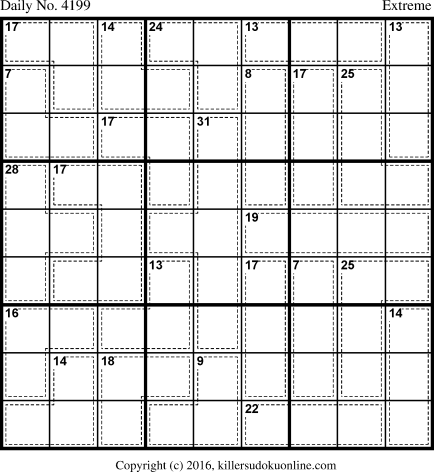 Killer Sudoku for 6/17/2017
