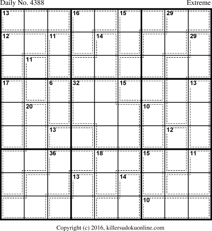Killer Sudoku for 12/23/2017