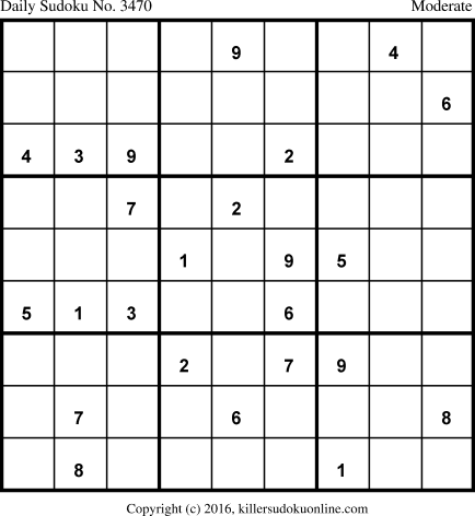 Killer Sudoku for 9/2/2017